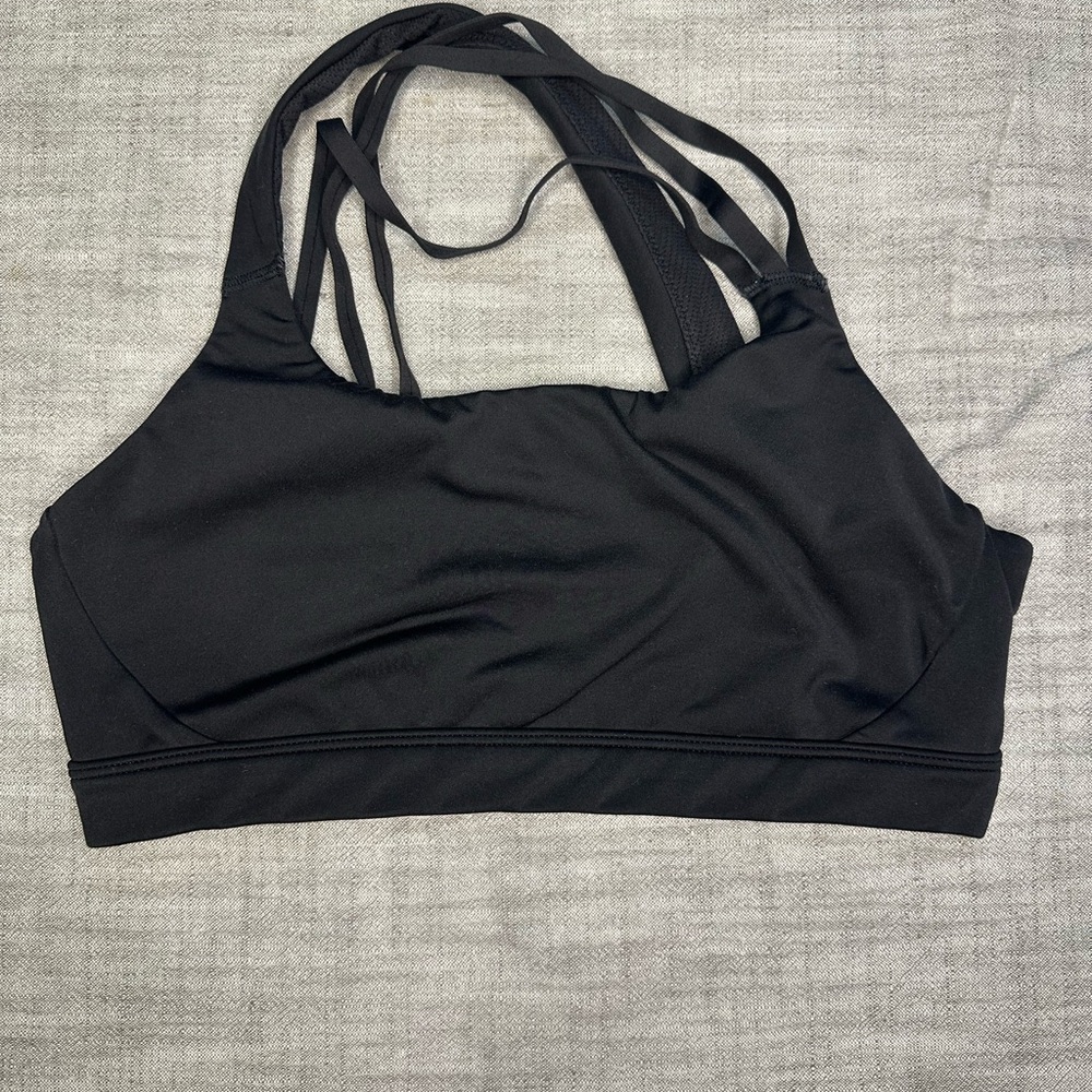 Athleta Sports Bra | Black | Size L | Asymmetrical Cross-Back Straps